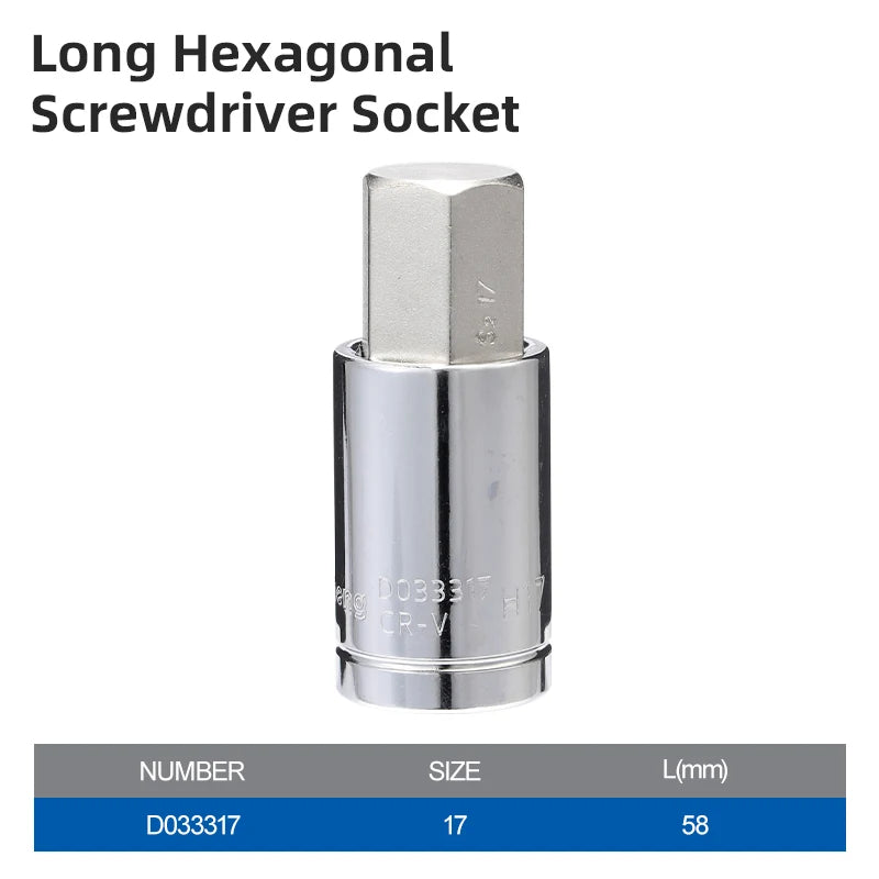 58mm Hex Socket Set, 1/2-Inch Drive - Retail Packaging View | Wrench Haus