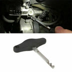 VAG Electrical Connector Removal & Unlock Tool - Tool in use unlocking electrical connector with close-up of pin engagement | Wrench Haus