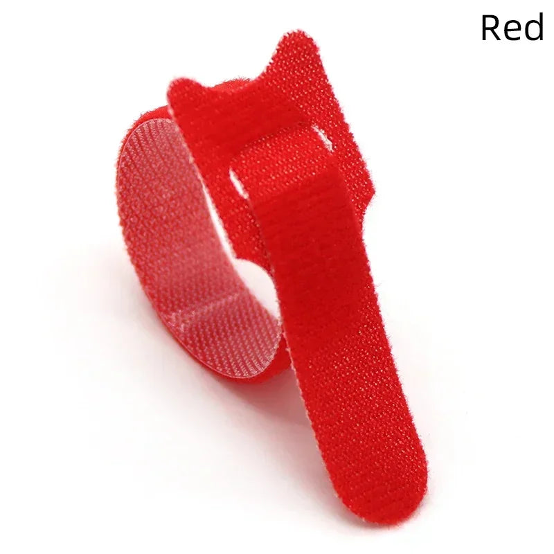 Releasable Nylon Cable Ties — Reusable Hook & Loop Straps