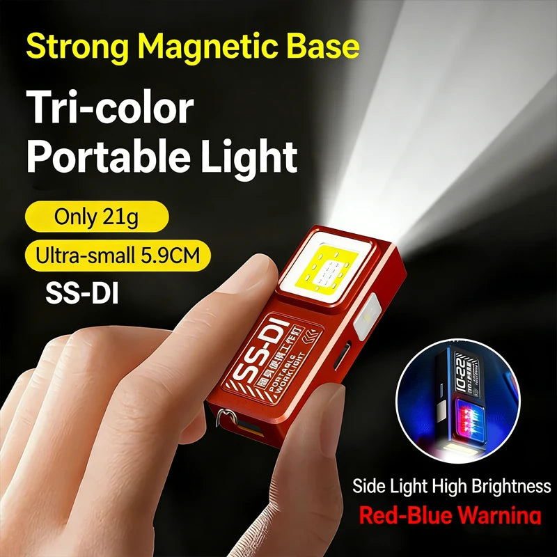 Mini COB LED flashlight USB-C rechargeable