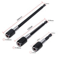 Magnetic Bit Holder Extension Set - 60/100/150mm 1/4-Inch Hex Shank