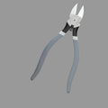 Industrial Sharp Diagonal Cutting Pliers - Single diagonal cutter side profile showing full tool length and green handle | Wrench Haus