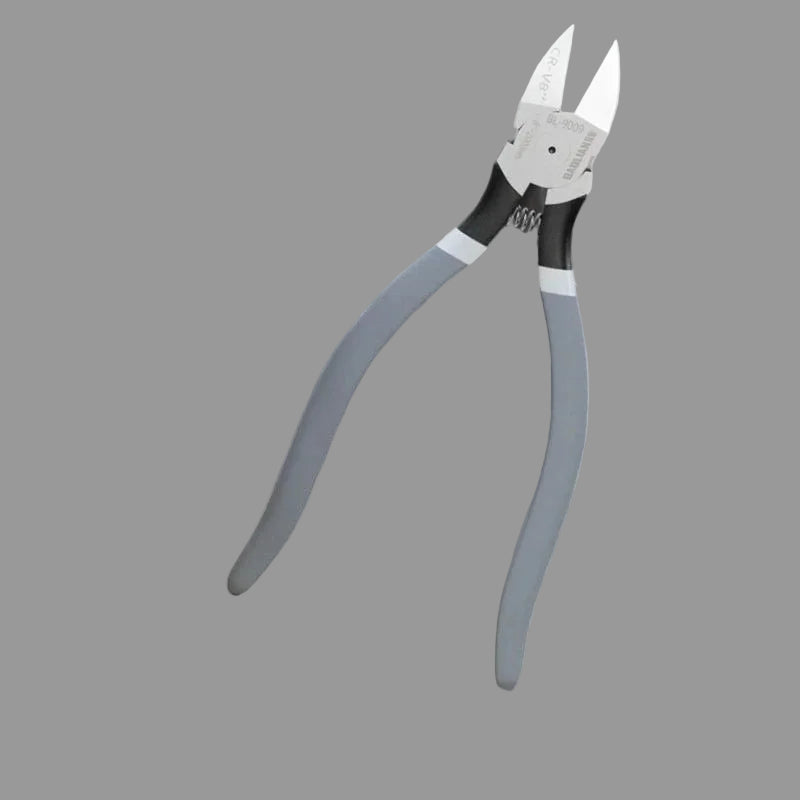 Industrial Sharp Diagonal Cutting Pliers - Single diagonal cutter side profile showing full tool length and green handle | Wrench Haus