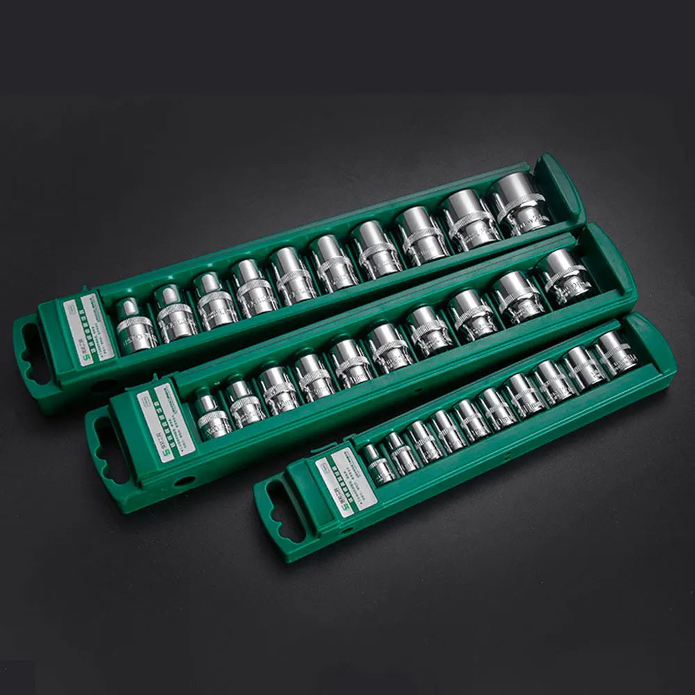 Hex Socket Set Short & Long - Short Version, Green Socket Holder Tray | Wrench Haus