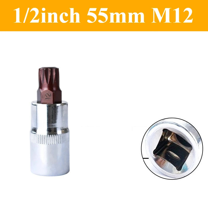 12-teiliger Vielzahn-Steckschlüsselsatz M5–M18 | 1/2"-Antrieb