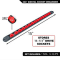 Socket Rail Kit - Workshop Storage Swivel Tool | Wrench Haus