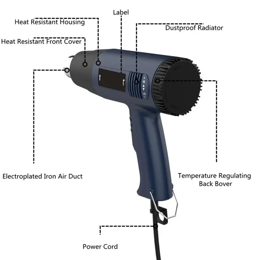 Professional Heat Gun with Adjustable Temperature