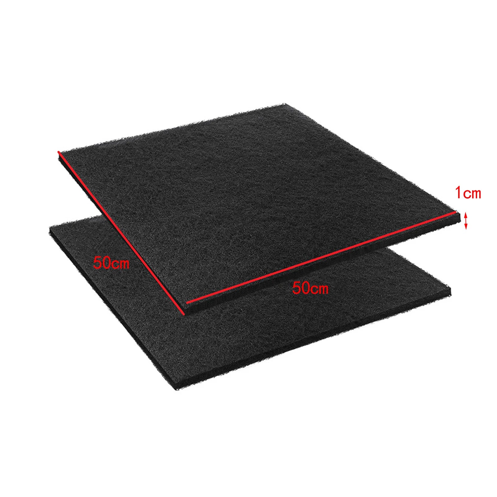 Oil Drain Splash Pad - Black rubber square pads at angle showing red edge trim detail | Wrench Haus