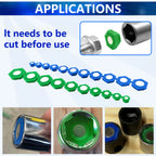 Magnetic socket inserts applications: cut-to-fit note and photos of inserts seated inside sockets | Wrench Haus
