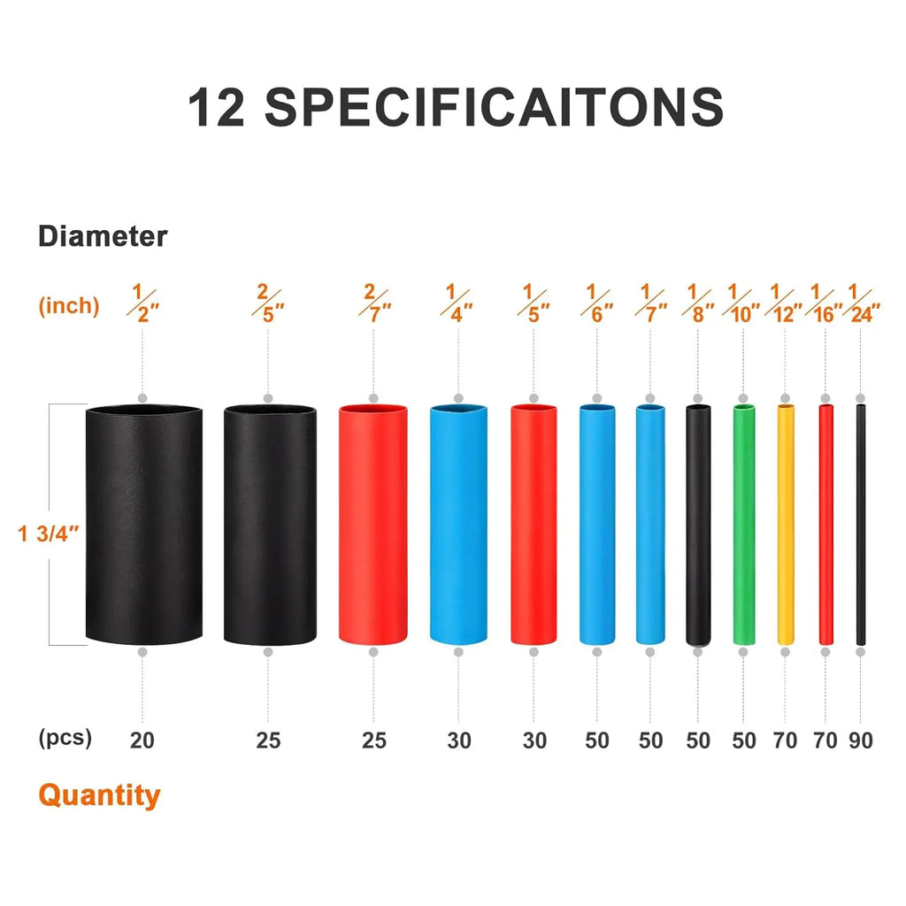 Color-coded heat shrink tubing for circuit identification | Wrench Haus