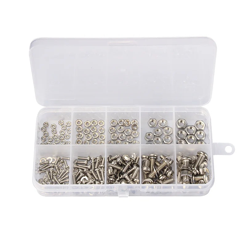 Stainless steel screws and matching nuts