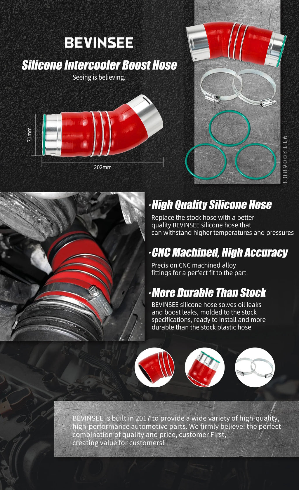 Silicone intercooler boost hose for BMW 335d - view 8 | Wrench Haus