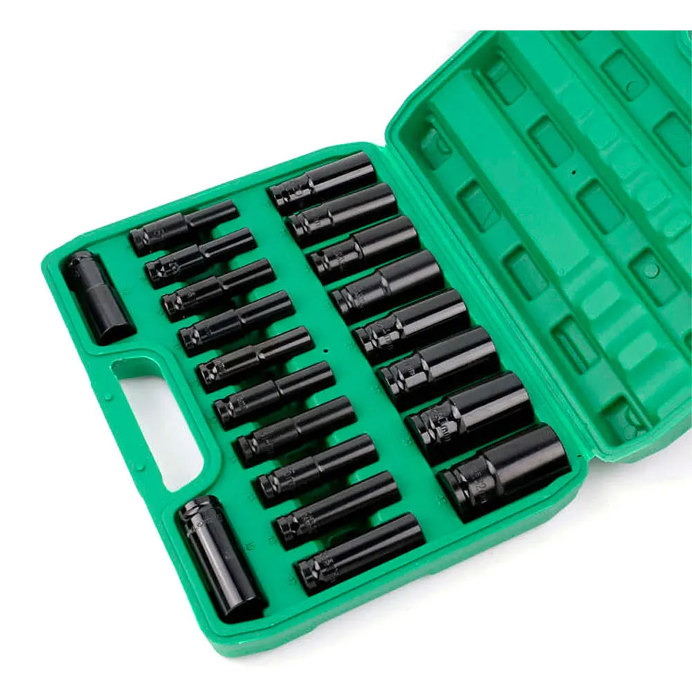 Deep Socket Set - Metric 6-Point 1/2 Drive Portable Storage Case | Wrench Haus
