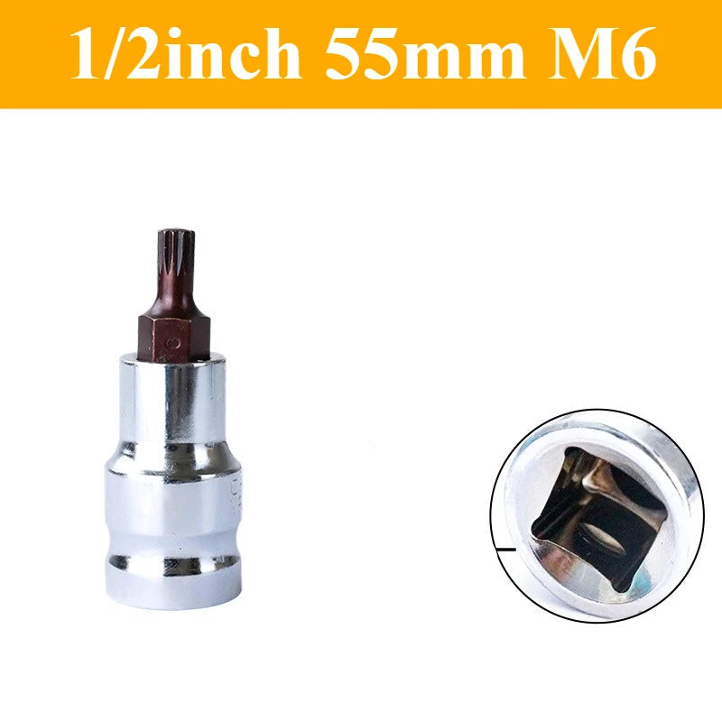 12-teiliger Vielzahn-Steckschlüsselsatz M5–M18 | 1/2"-Antrieb