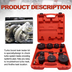 9 piece turbo boost leak tester kit with gauge | Wrench Haus