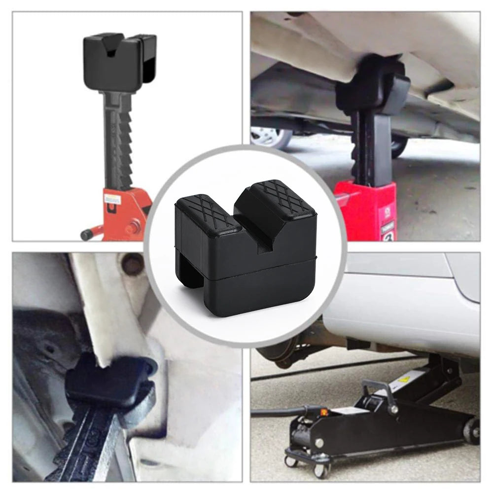Universal Jack Pad Adapter In Use on Car Lift - Protects Pinch Weld Sill Rail | Wrench Haus