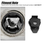 Lower Engine Mount Insert MQB VW/Audi - "Improved Shift Feel" before and after comparison showing engine mount deflection reduction | Wrench Haus