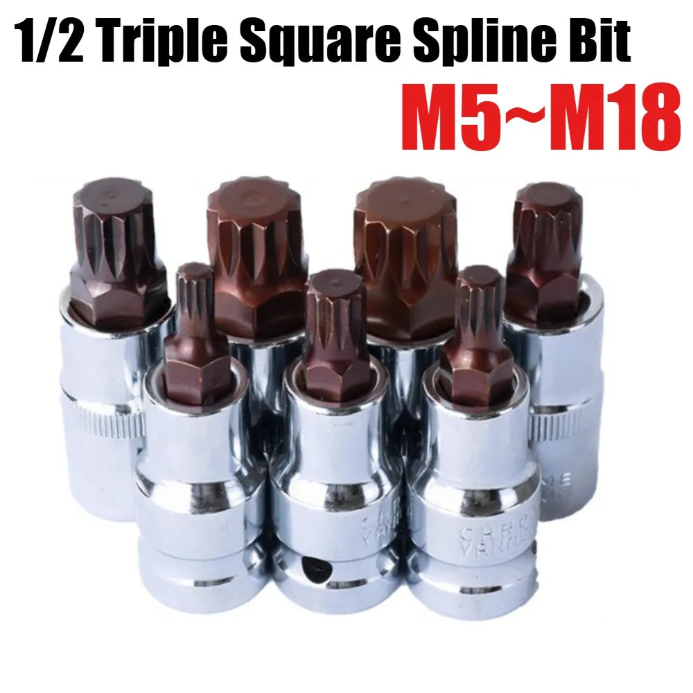 12-teiliger Vielzahn-Steckschlüsselsatz M5–M18 | 1/2"-Antrieb