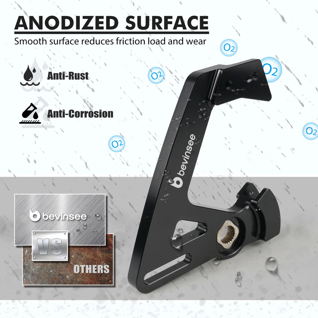Black anodized short shifter arm with anti-rust and anti-corrosion surface comparison | Wrench Haus