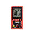 JCD WX666 Digital Mini Multimeter - Front view of compact red multimeter body showing LCD display and button layout | Wrench Haus
