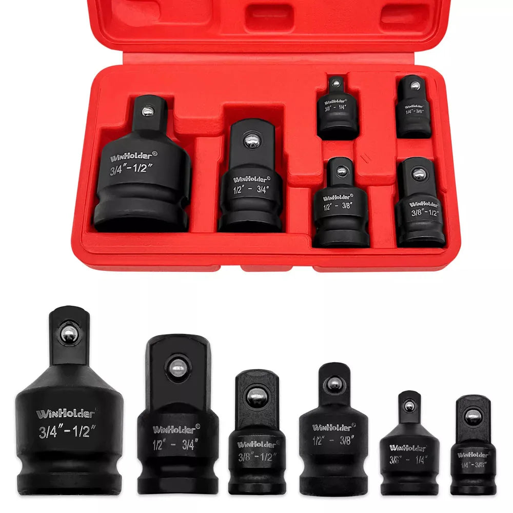 6-teiliges Schlag-Steckschlüssel-Adapter- & Reduzierstück-Set | 1/4", 3/8", 1/2" & 3/4" Antrieb