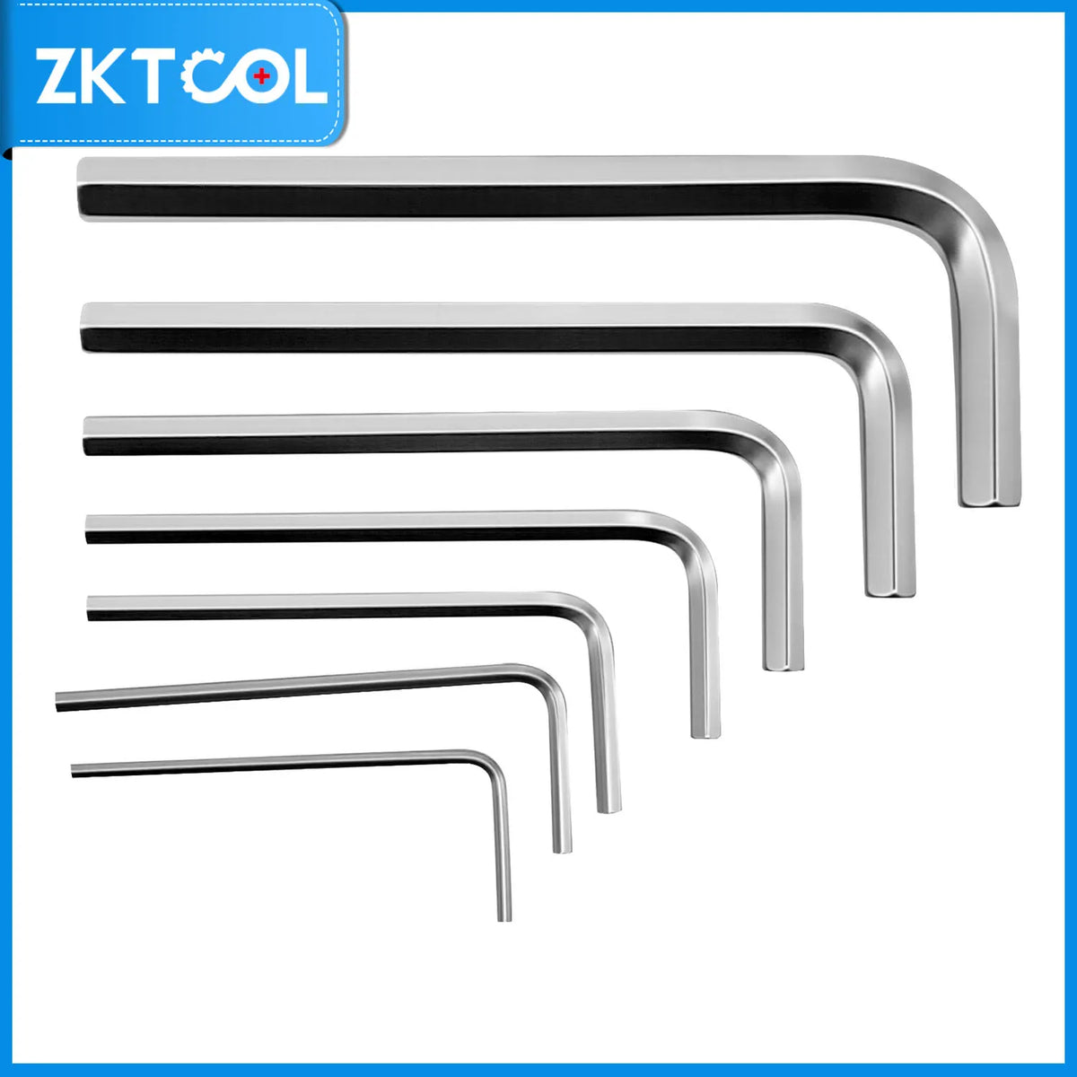 Set of L-shaped hex keys from the 130-piece metric ratchet wrench and socket set in graduated sizes | Wrench Haus