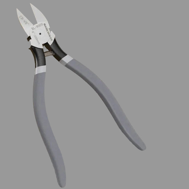 Industrial Sharp Diagonal Cutting Pliers - 8 inch diagonal cutting pliers front view showing full-size industrial cutting profile | Wrench Haus