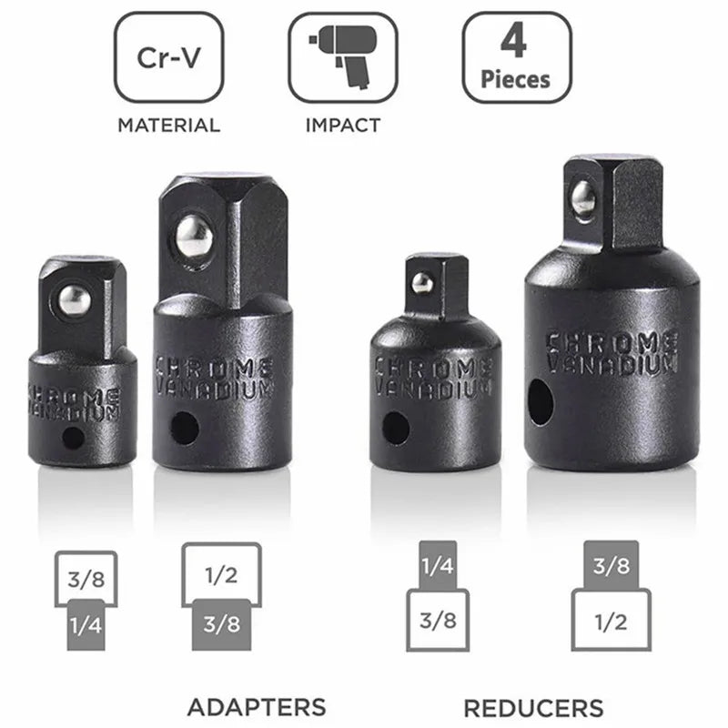 12Pc Impact Socket Set - Universal Fitment Drill Adapter Kit | Wrench Haus