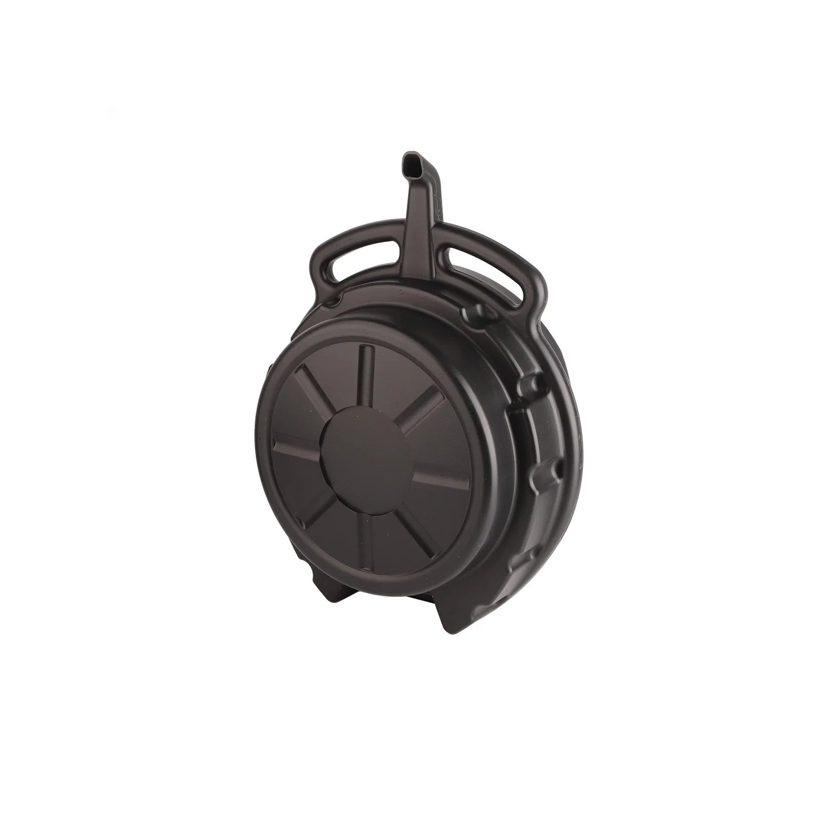 7.5L Oil Drain Pan - Underside view showing flat base and drain plug cap for sealed storage and transport | Wrench Haus