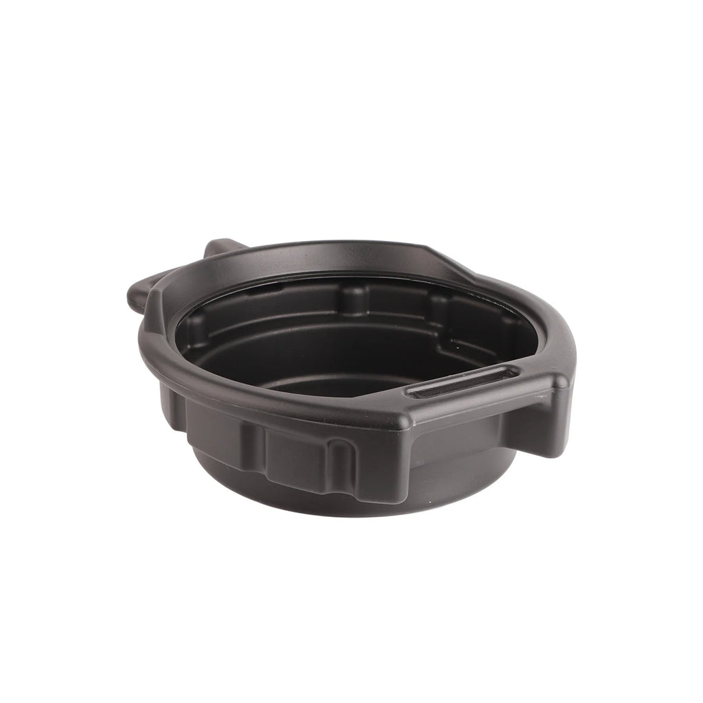 7.5L Oil Drain Pan - Side profile of black oil drain pan showing low-profile depth and handle design | Wrench Haus