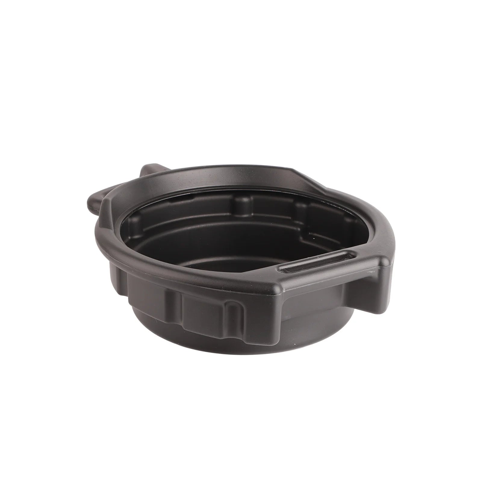 7.5L Oil Drain Pan - Side profile of black oil drain pan showing low-profile depth and handle design | Wrench Haus