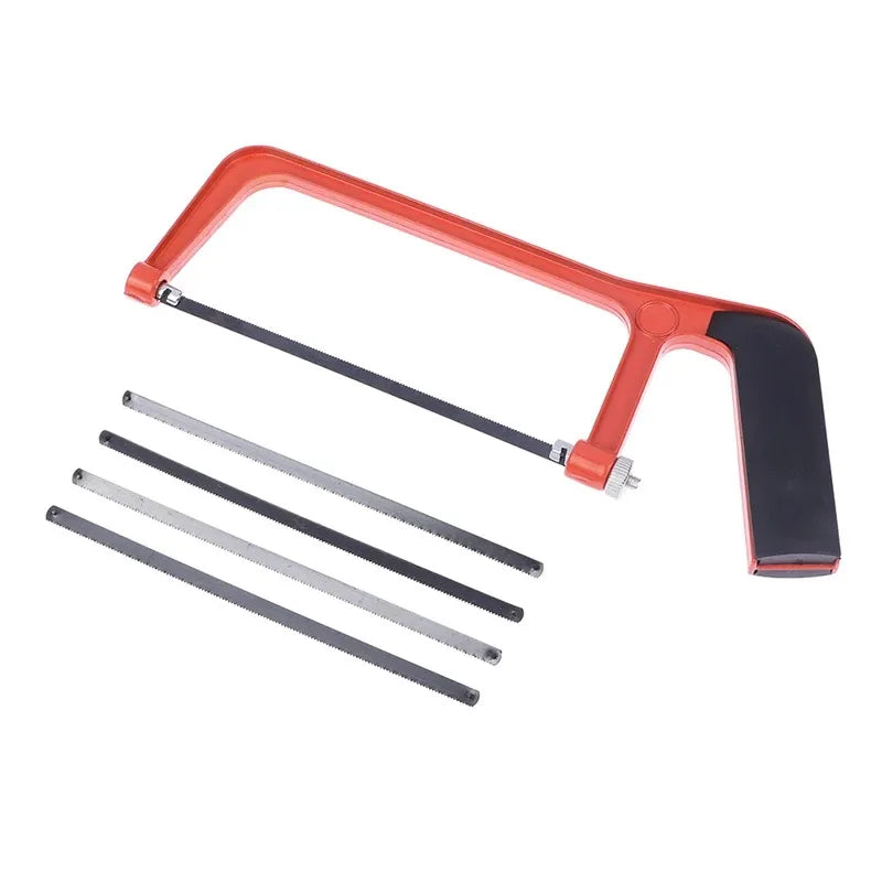 6-inch mini hacksaw with adjustable frame and 5 blades