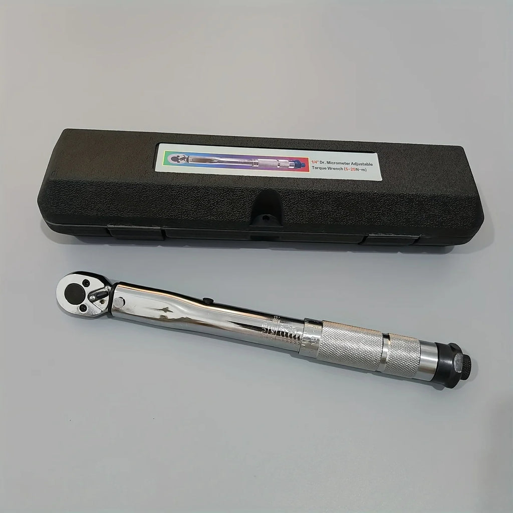 Adjustable Drive Torque Wrench - Full-length chrome ratchet wrench with scale markings, no case | Wrench Haus