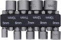 9-Piece Hex Nut Driver Set - Five smaller hex nut driver bits laid flat showing 5mm to 9mm size markings | Wrench Haus