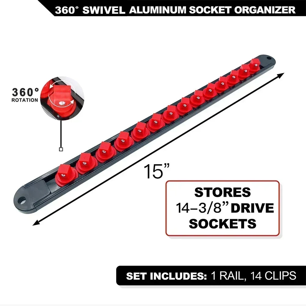 Swivel Clip Rail - Socket Visibility Storage Kit | Wrench Haus