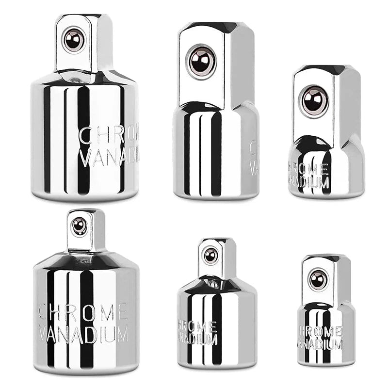 Socket Adapter Reducer Set 6Pc - Chrome Vanadium 1/4 3/8 1/2 Drive | Wrench Haus
