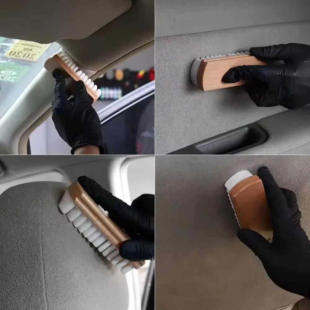 Suede cleaning brush restoring nap on upholstery | Wrench Haus