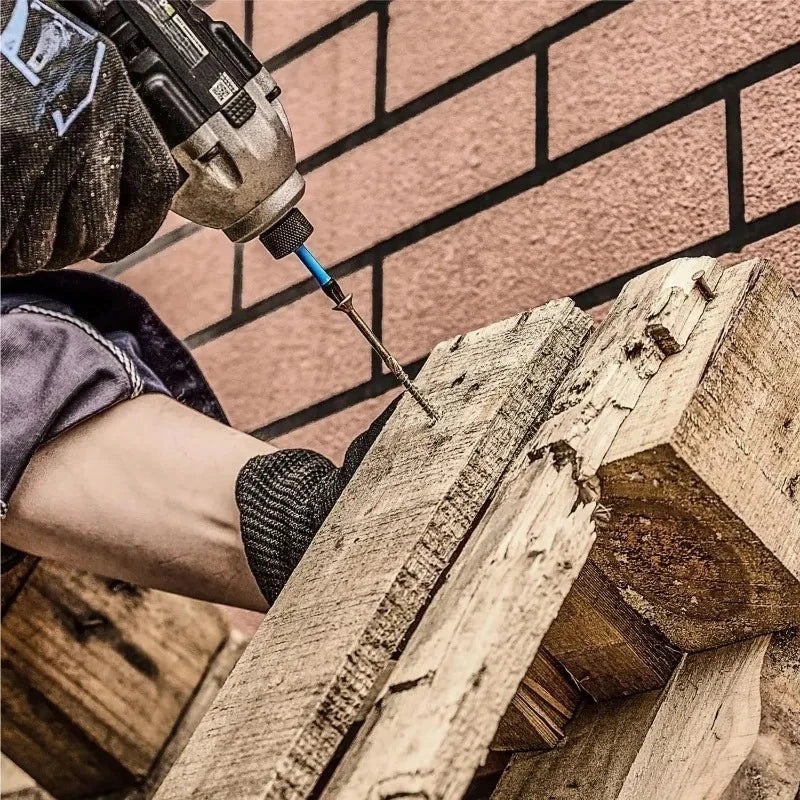 Impact Torx Screwdriver Bit Set - Torx bit in use driving fastener into masonry surface showing heavy duty application | Wrench Haus