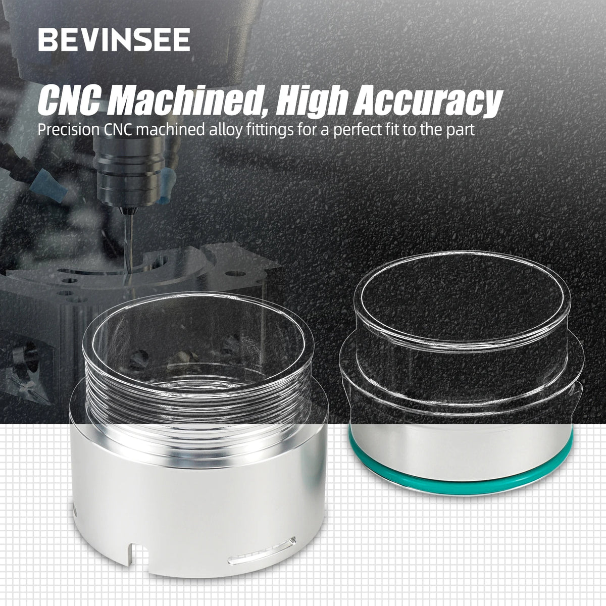 CNC aluminum boost hose fitting detail | Wrench Haus