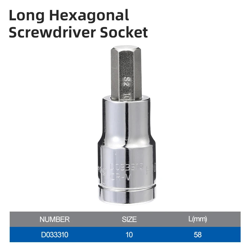 58mm Hex Socket Set, 1/2-Inch Drive - Precision Machining Detail | Wrench Haus