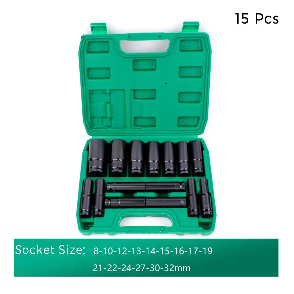 Deep Socket Set Case - Metric 6-Point 10-Piece Workshop Tool | Wrench Haus