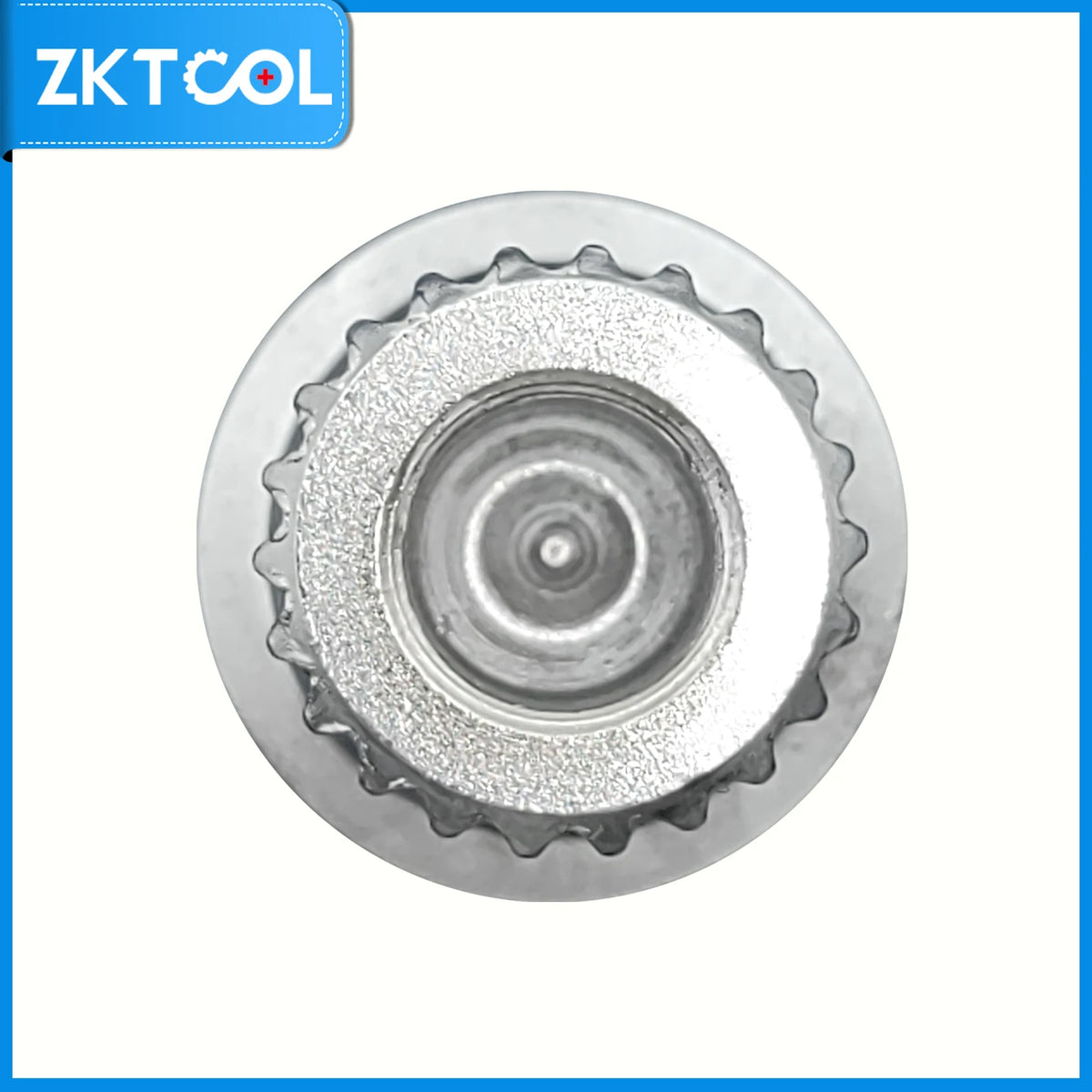 End-on view of a BMW wheel lock key socket showing the locking key tooth pattern | Wrench Haus