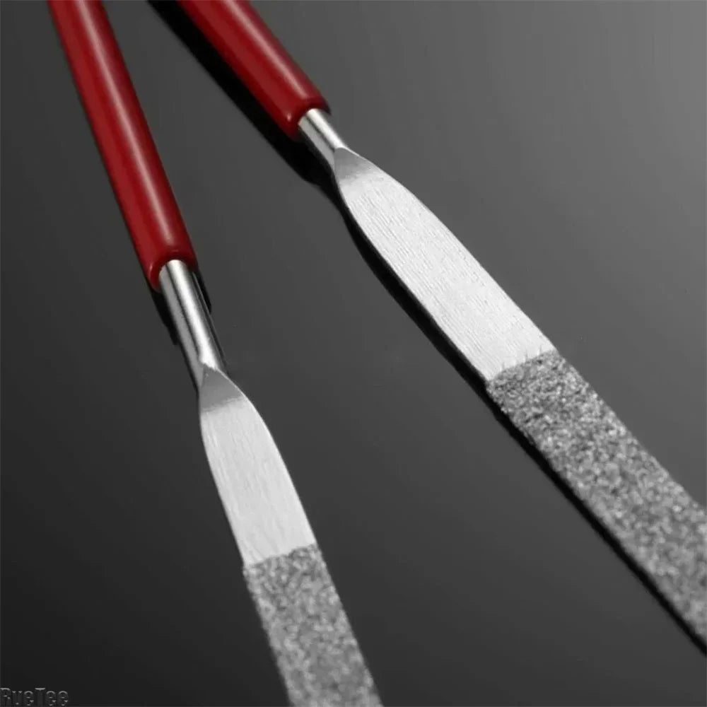Diamond file surface close-up showing fine-toothed coating