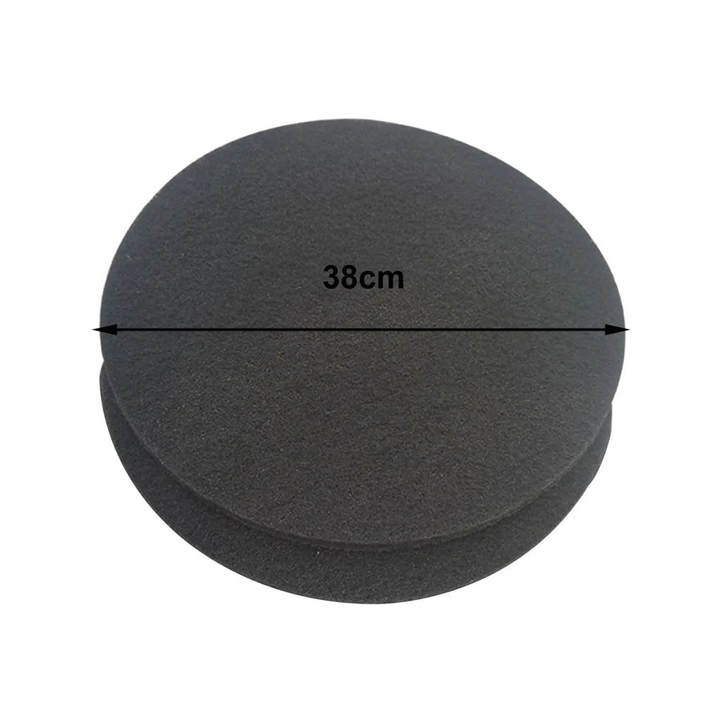 Oil Drain Splash Pad - Single black rubber round pad with 38mm diameter dimension marking | Wrench Haus