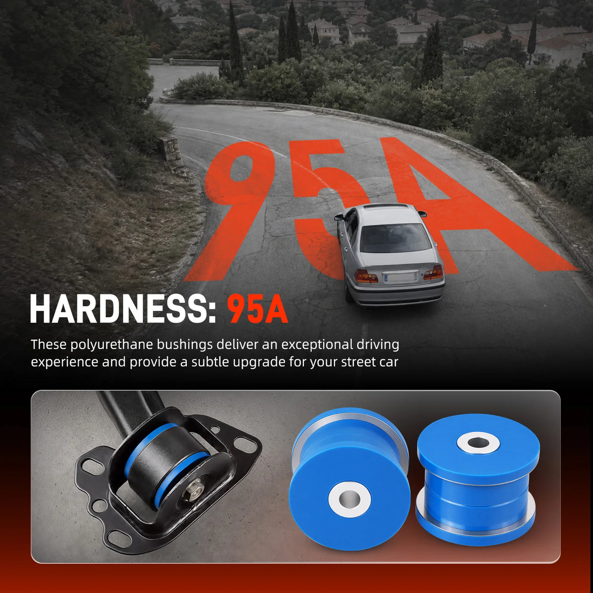 Poly trailing arm bushing pair replacing BMW 33326757885 | Wrench Haus