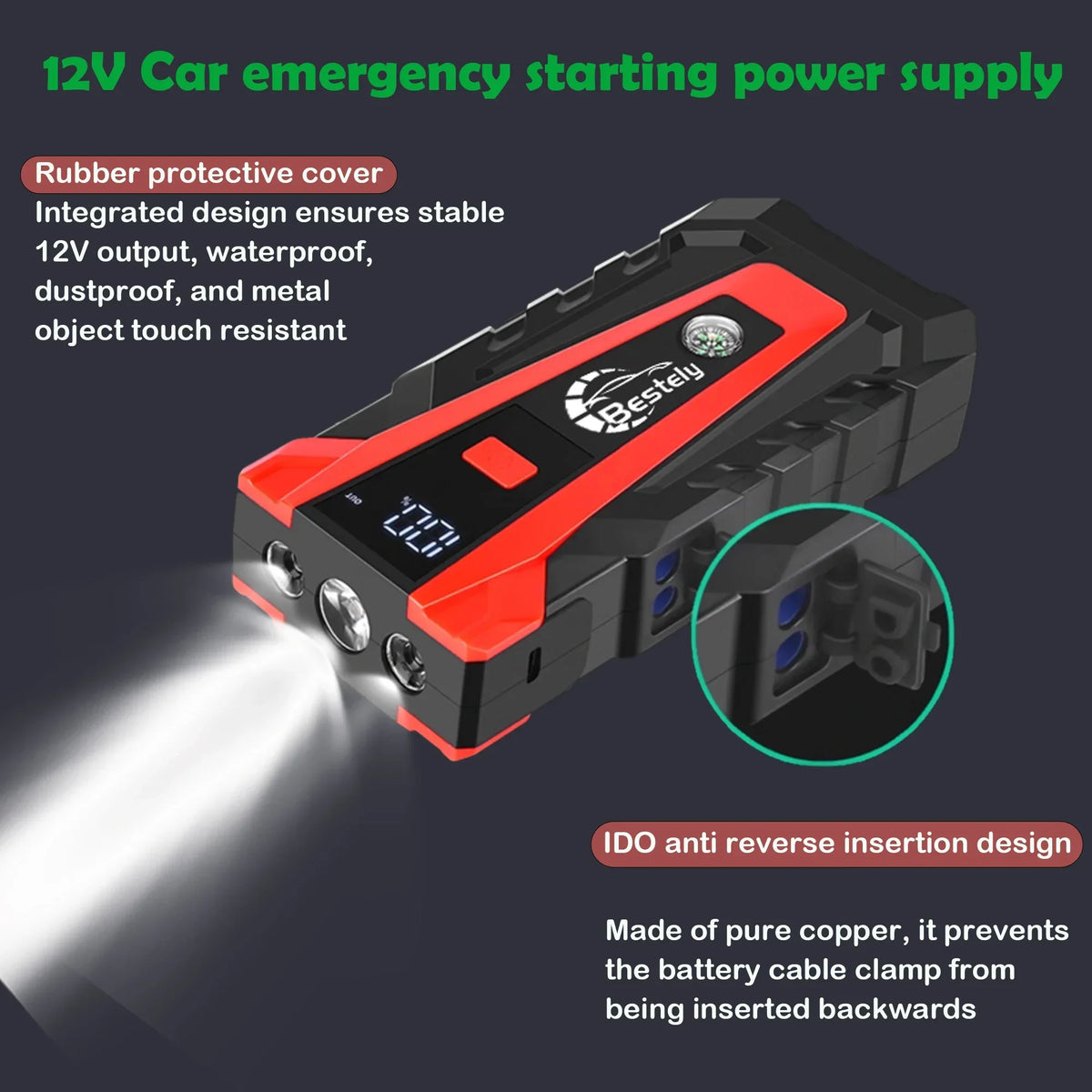 3000A Portable Car Jump Starter - view 10 | Wrench Haus