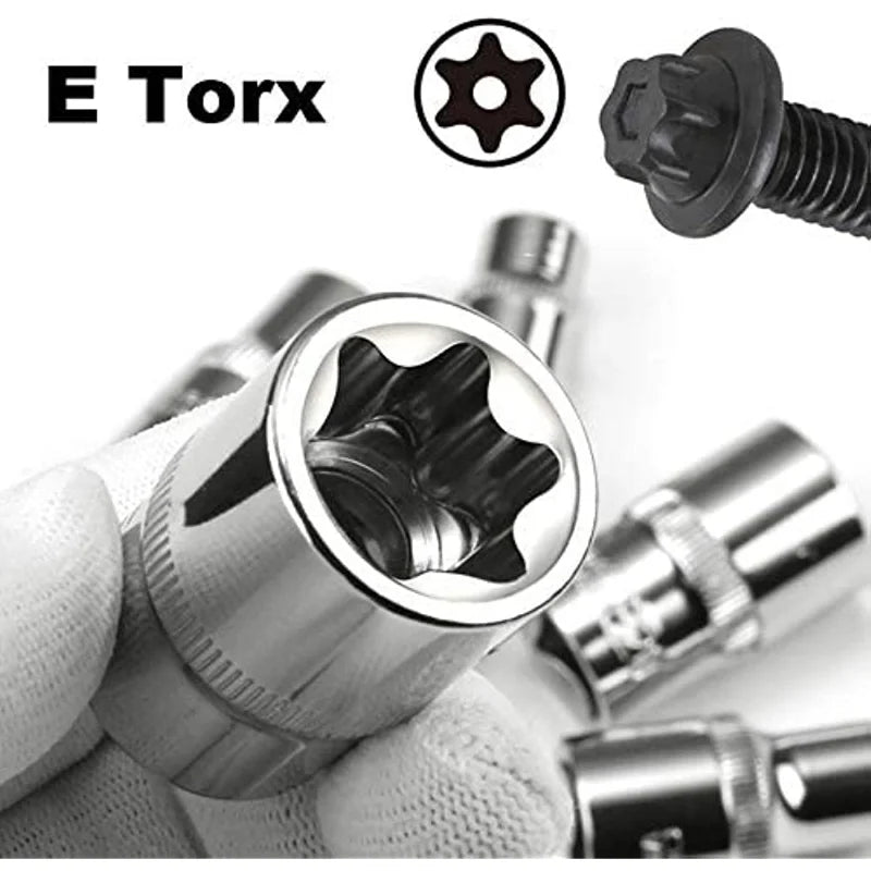 E-Torx Bit Socket Set - 3/8 Inch Drive Tool Kit | Wrench Haus