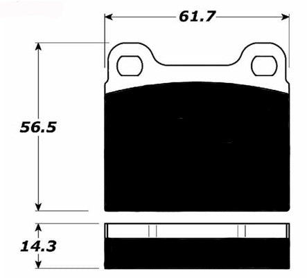 PMB-C Ceramic Pads for Early Porsche 911/912 Front (M and L Caliper) (1964–1976)