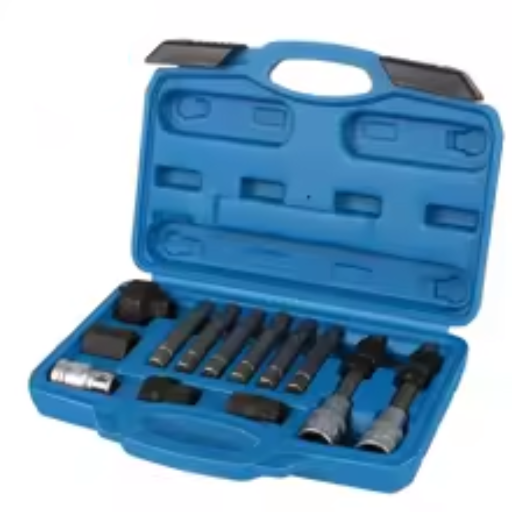 13-Piece Universal Alternator Freewheel Pulley Removal & Belt Wrench Set