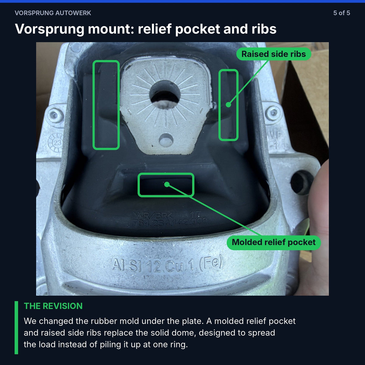 Vorsprung SolidCore Motor Mounts (Pair), Audi B8/B8.5 S4, S5, SQ5, A4, A5, Q5, C7 A6, A7, D4 A8